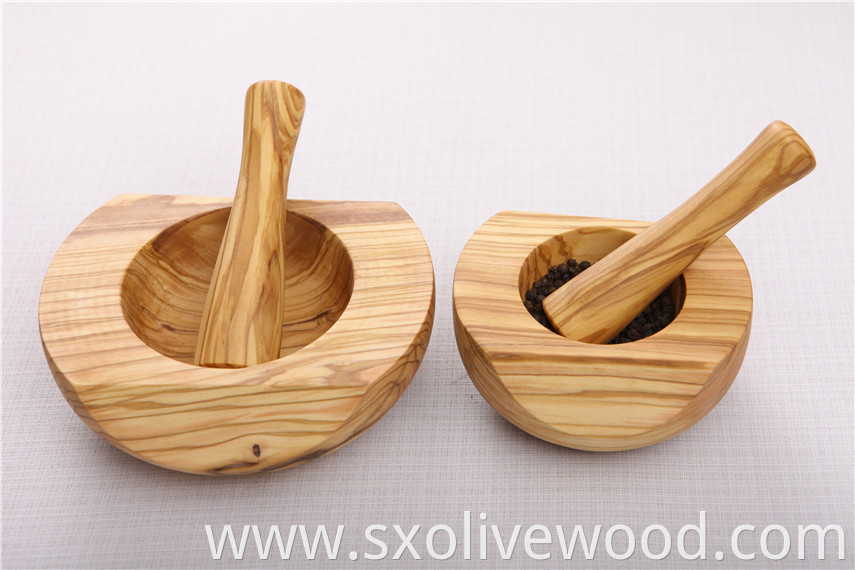 Olive Wood Mortar And Pestle